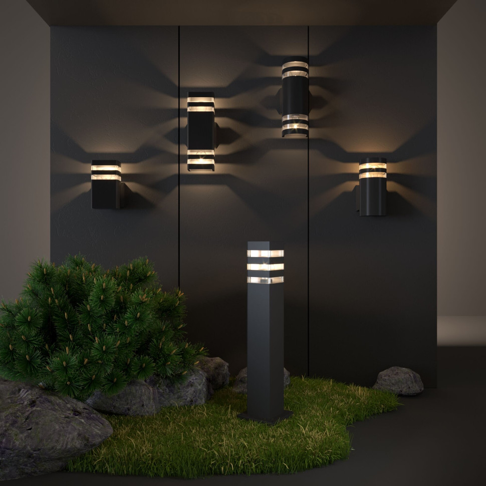 Настенный уличный светильник 1444 Techno  черный IP54 1444 Techno черный