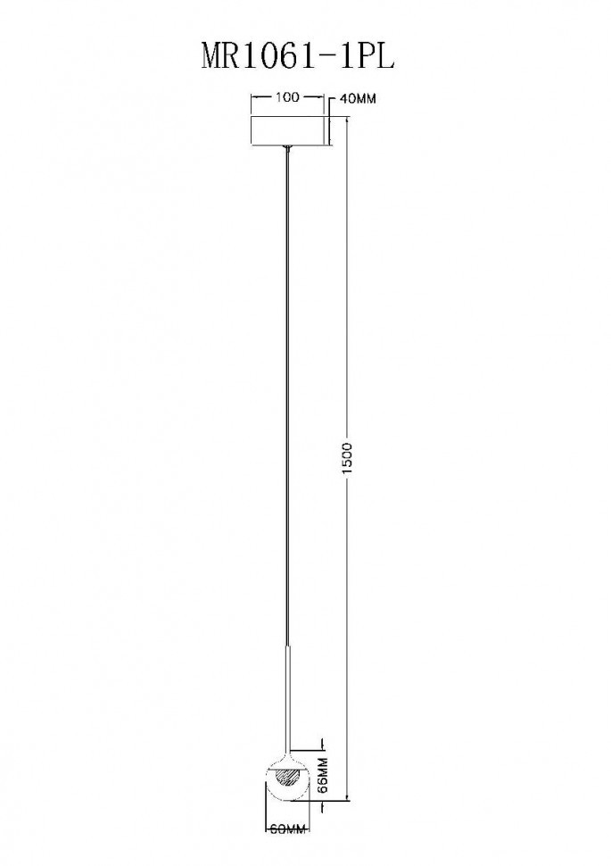 Подвесной светильник Myfar Kollins MR1061-1PL
