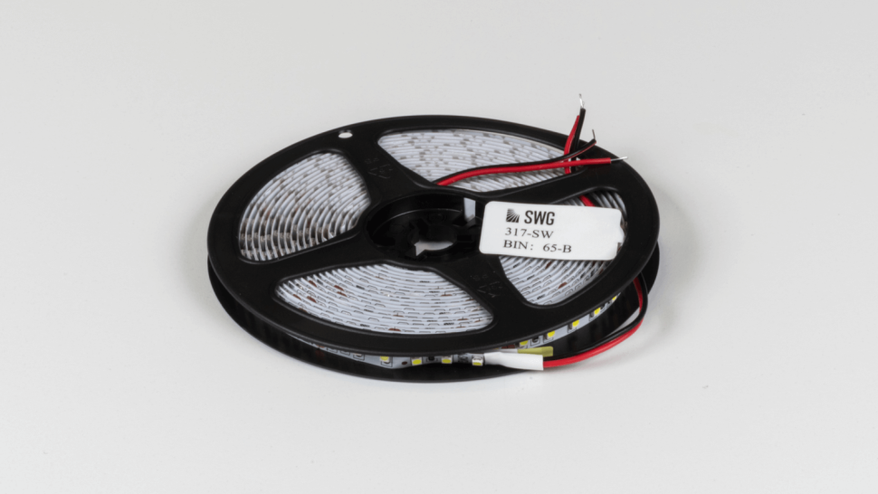  SWG Standard Светодиодная лента  3528, 120 LED/м, 9,6 Вт/м, 24В , IP20, Цвет: Холодный белый, SWG3120-24-9.6-W-M