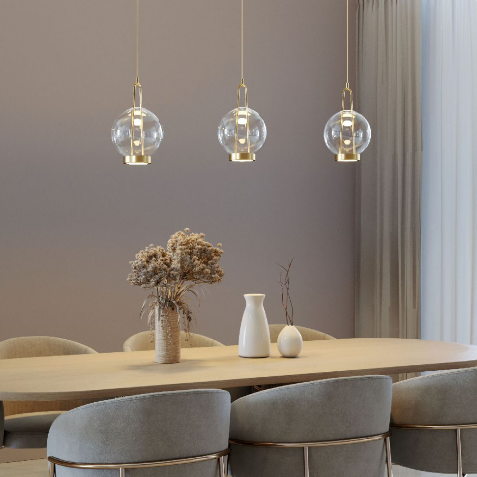 Подвесной светильник Eurosvet Frasco 50267/1 LED латунь a069344