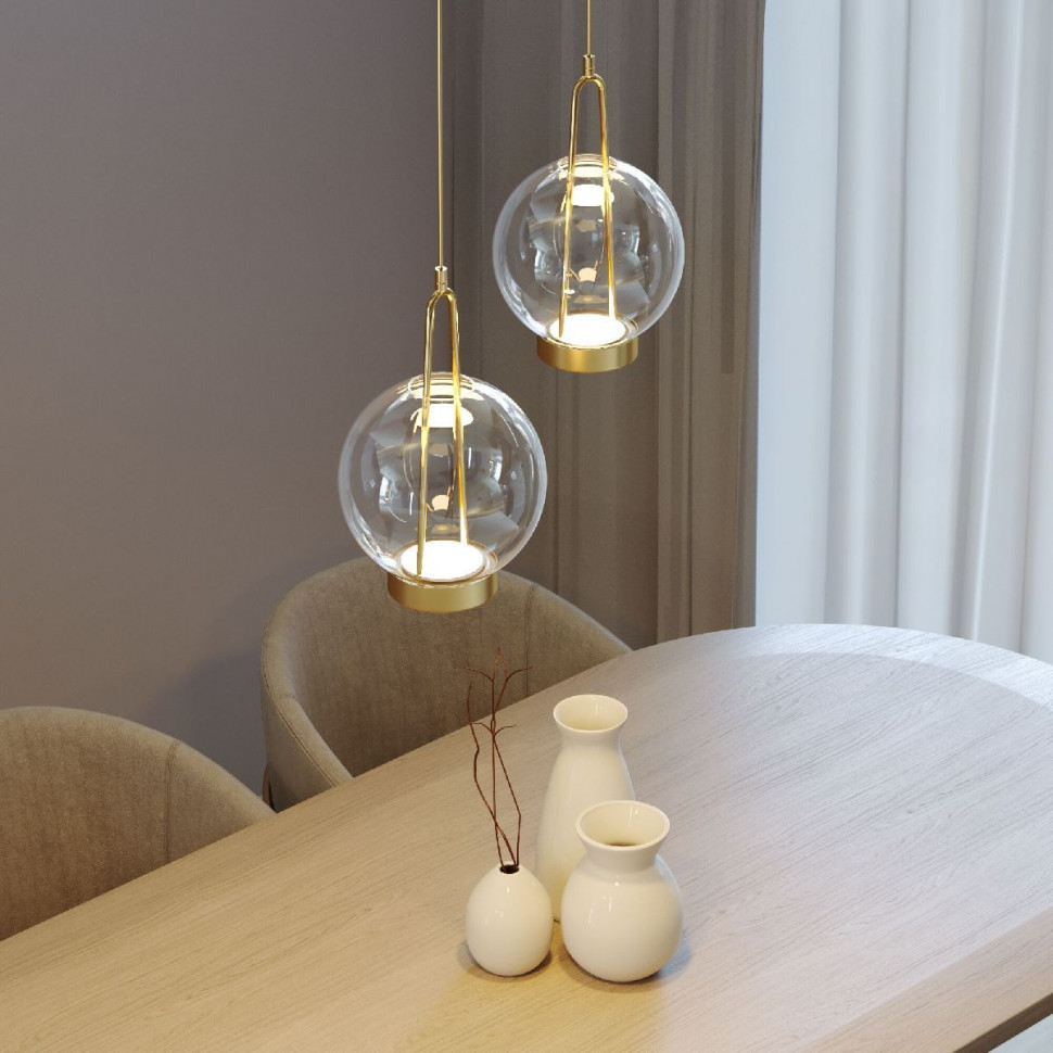 Подвесной светильник Eurosvet Frasco 50267/1 LED латунь a069344