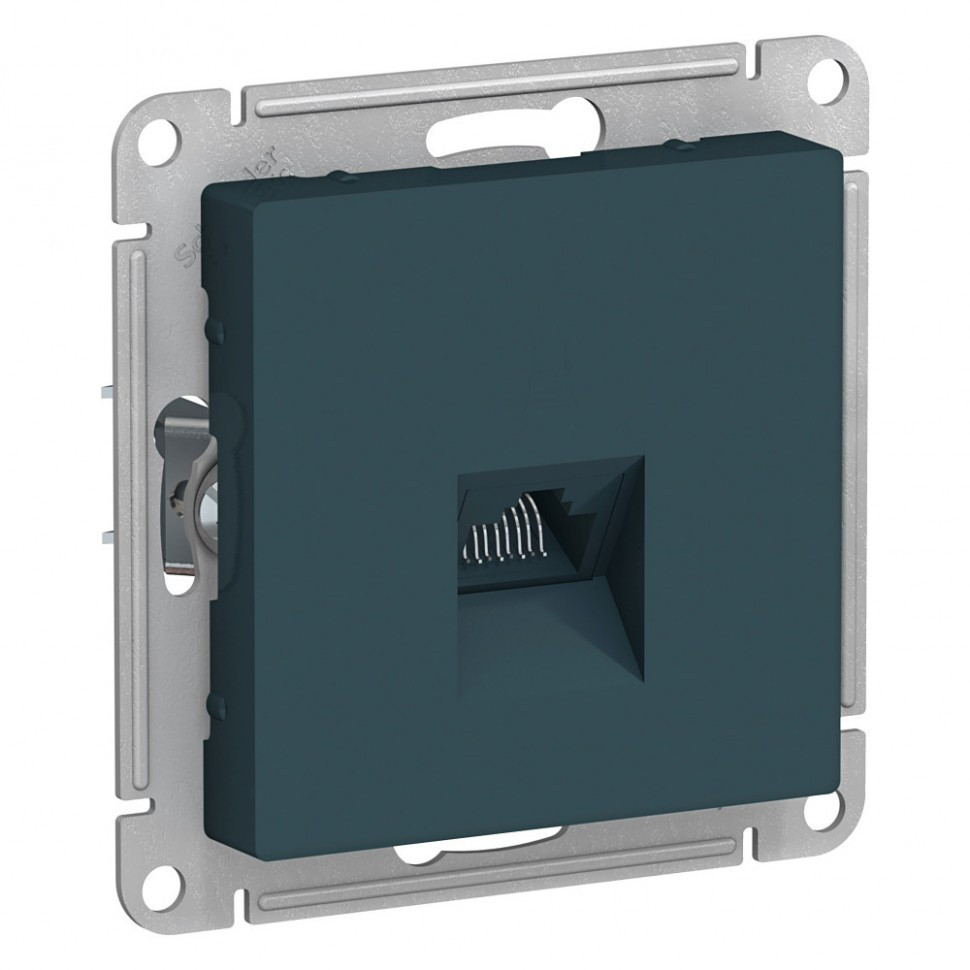 Розетка Schneider Electric Atlas Design RJ-45 кат. 5е, изумруд ATN000883