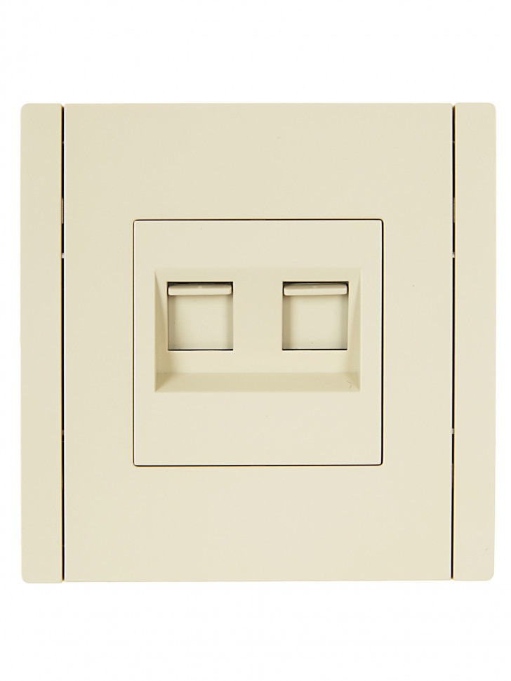 FORTE&PIANO Розетка компьютерная двойная RJ45 кат.5E FP433 ваниль IEK