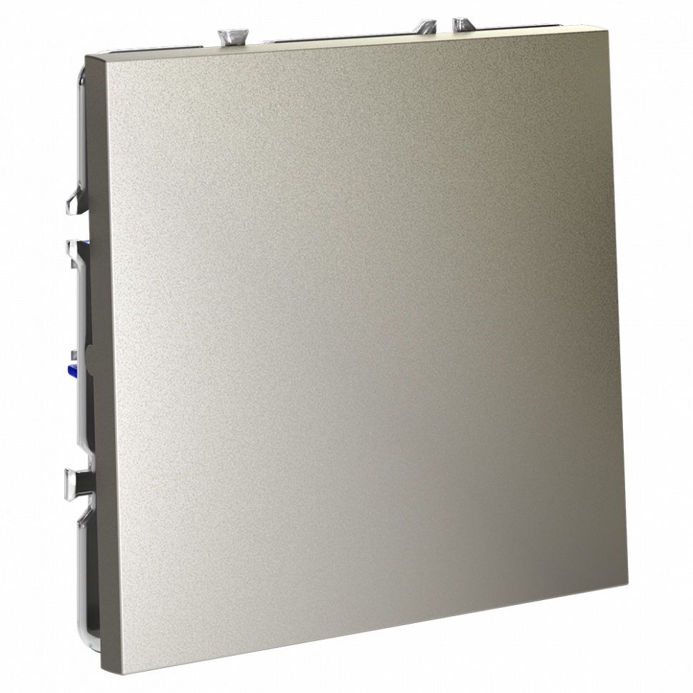 Выключатель с самовозвратом встраиваемый VOLTUM S70 одноклавишный 10А, (шелк) VLS010604