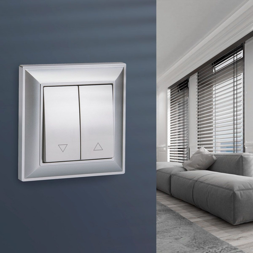 Выключатель жалюзи серебряный W1124506