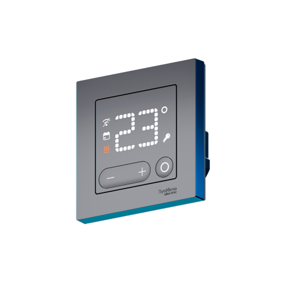 Умный термостат тёплого пола 16А, 250 В, Zigbee, Цвет Карбон. AtlasDesign SMART SBER от Systeme Electric. ATN001038Z