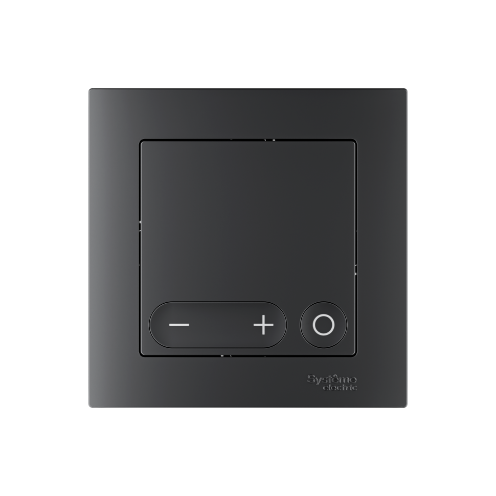 Умный термостат тёплого пола 16А, 250 В, Zigbee, Цвет Карбон. AtlasDesign SMART SBER от Systeme Electric. ATN001038Z