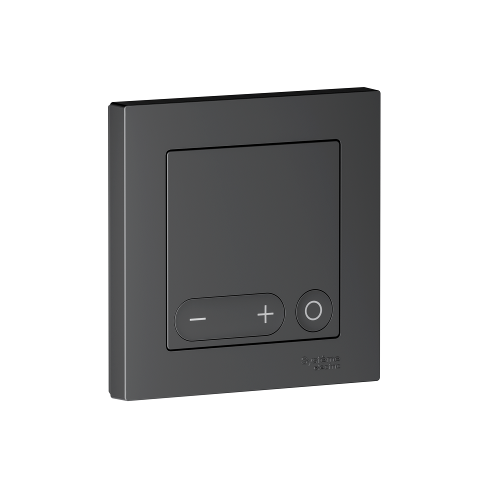 Умный термостат тёплого пола 16А, 250 В, Zigbee, Цвет Карбон. AtlasDesign SMART SBER от Systeme Electric. ATN001038Z