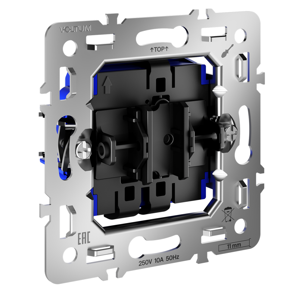 Механизм проходного переключателя одноклавишного 10А, S70