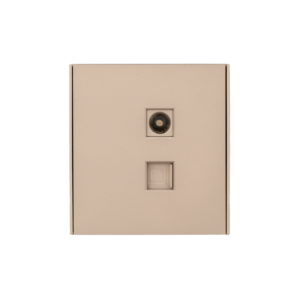 KRANZ Розетка STRONG компьютерная RJ45 кат6 + TV с/у шелк KR-78-0722-8