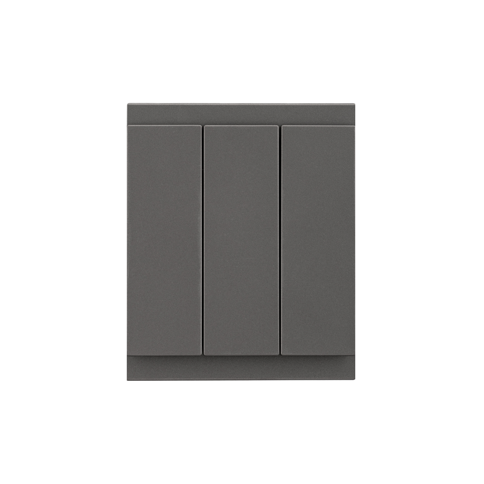 KRANZ SETE Выключатель 10А, 3 клавиши, графит  KR-79-0707-3