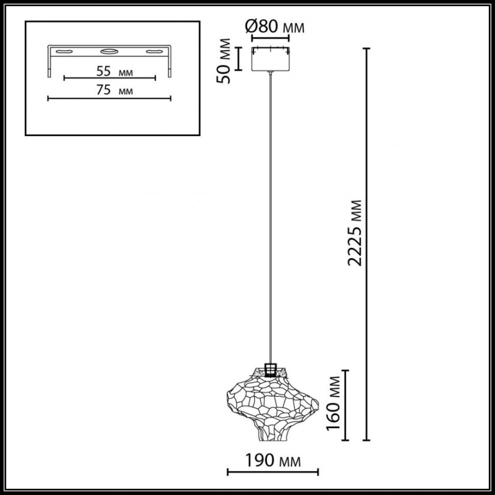 Подвесной светильник Odeon Light L-Vision Ordi 5108/3L