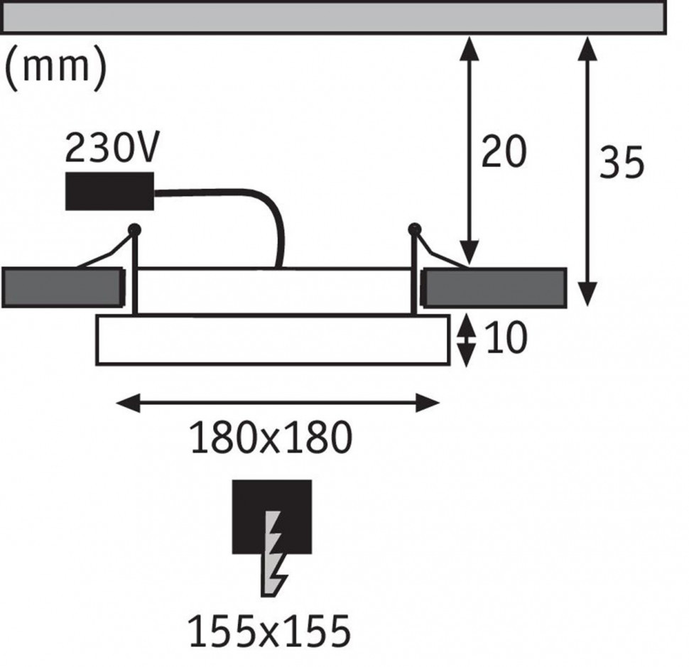 Встраиваемый светодиодный светильник Paulmann Panel Areo 92949
