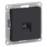 Розетка Systeme Electric Atlas Design RJ-45 кат. 5е, карбон ATN001083