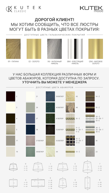 Подвесной светильник Kutek Mood Artu Glass ART-ZW-1 (N) G