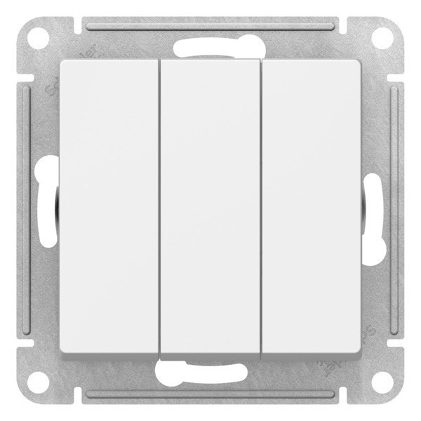 Выключатель трехклавишный Systeme Electric Atlas Design Лотос ATN001331