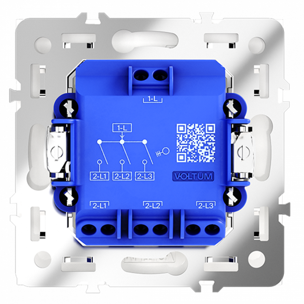 Выключатель VOLTUM S70 трехклавишный 10А (кашемир) VLS030103