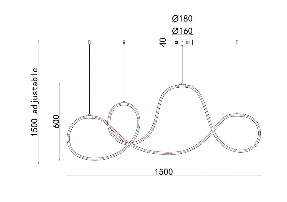 Подвесной светильник Arte Lamp Klimt A2850SP-80BK