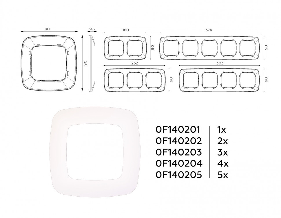 Рамка OMEGA Ecta (Жемчуг) 4-ая OF140204