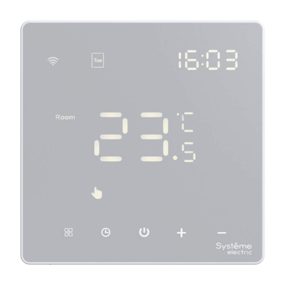 Термостат SE ArtGallery программируемый с Wi-Fi для электрического теплого пола 16А белый GAL000138