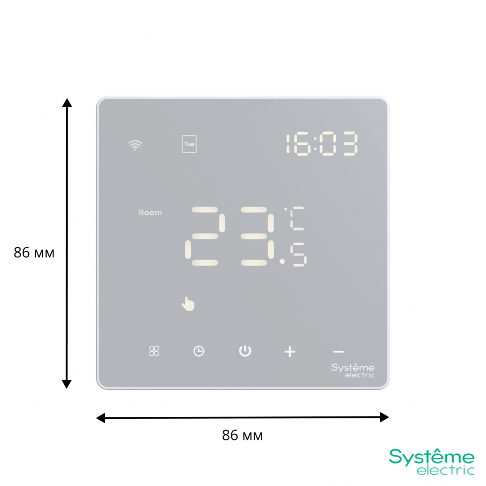 Термостат SE ArtGallery программируемый с Wi-Fi для электрического теплого пола 16А белый GAL000138