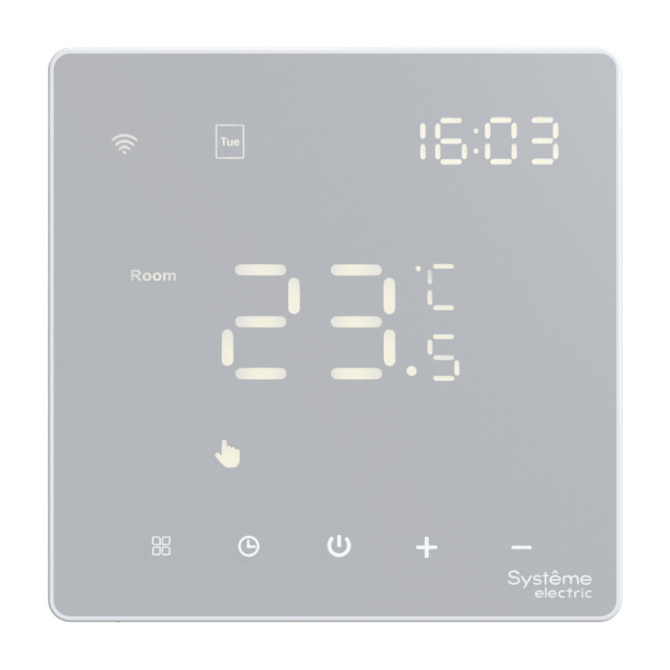 Термостат SE ArtGallery программируемый с Wi-Fi для электрического теплого пола 16А белый GAL000138