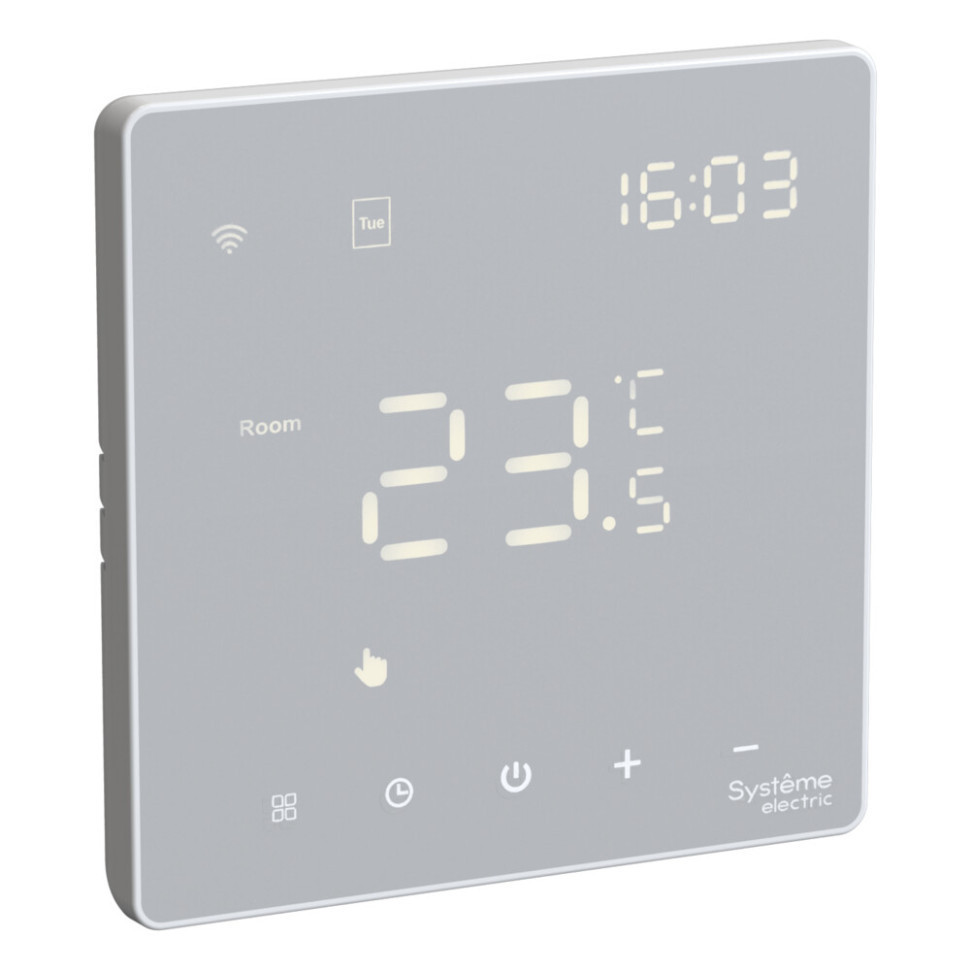 Термостат SE ArtGallery программируемый с Wi-Fi для электрического теплого пола 16А белый GAL000138