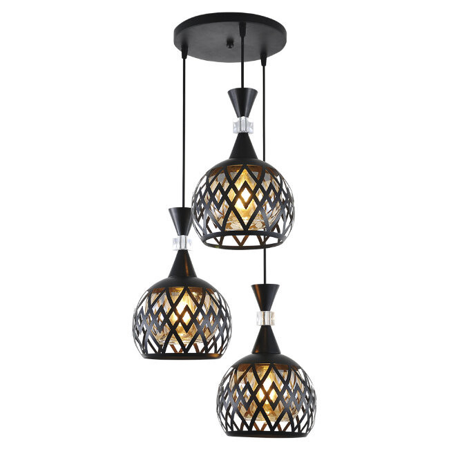 Подвесной светильник Seven Fires Avan SF4041/3P-BK-AM