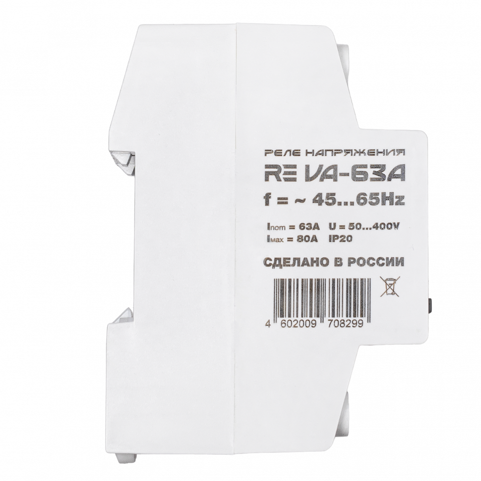 Реле напряжения c контролем тока 63A ROSTOKELECTRO (DigiTop) RE VA-63A