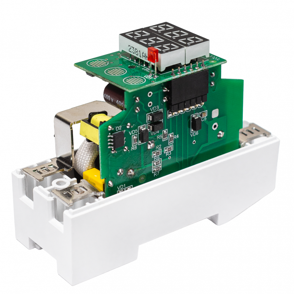Реле напряжения c контролем тока 63A ROSTOKELECTRO (DigiTop) RE VA-63A