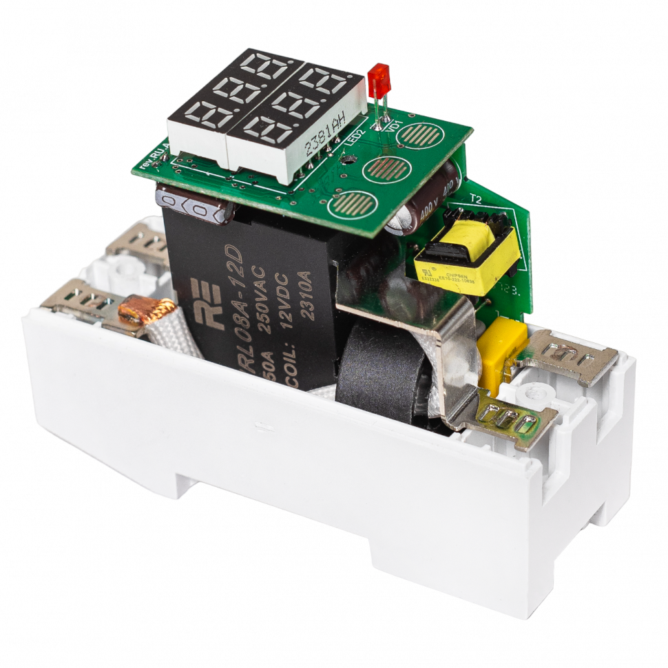 Реле напряжения c контролем тока 63A ROSTOKELECTRO (DigiTop) RE VA-63A