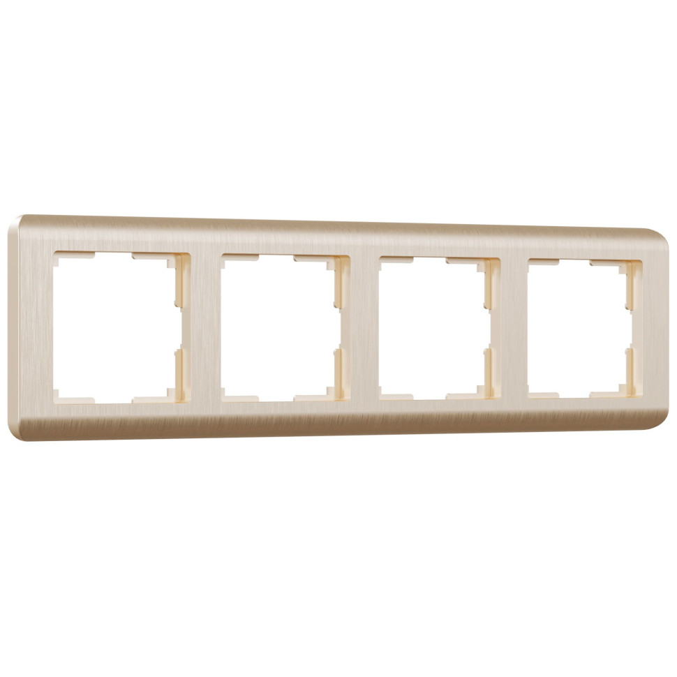 Рамка из поликарбоната на 4 поста Stream шампань W0042111