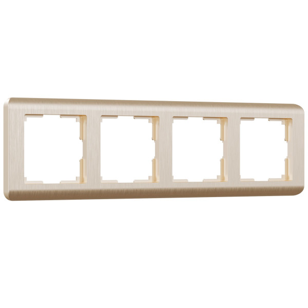 Рамка из поликарбоната на 4 поста Stream шампань W0042111