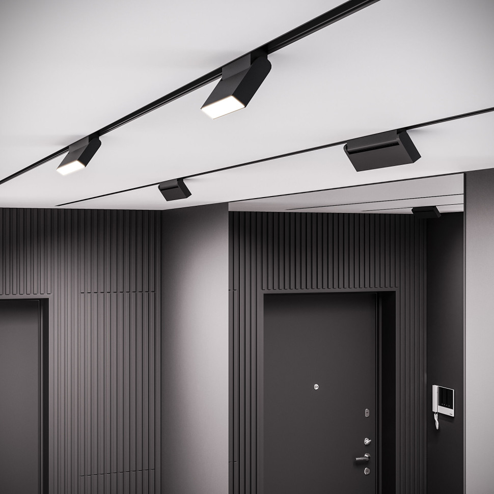 Трековый светильник 6W 4200K Kos чёрный Slim Magnetic 85084/01