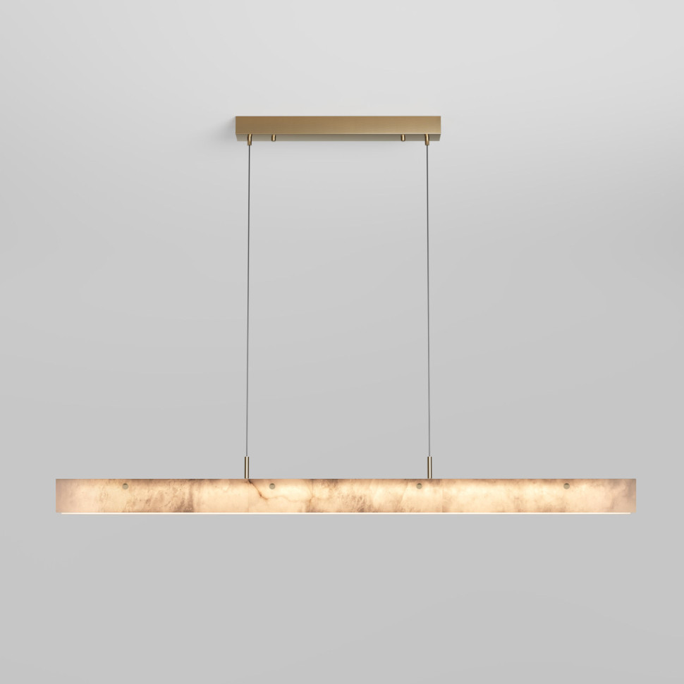 Подвесной светодиодный светильник из алебастра 604053 LED латунь/ алебастр