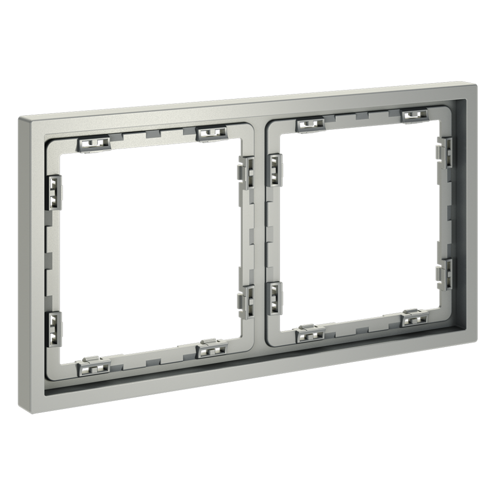 Рамка пластиковая VOLTUM S70 на 2 поста, (сталь)