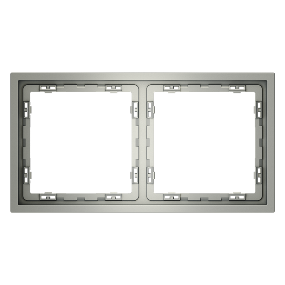 Рамка пластиковая VOLTUM S70 на 2 поста, (сталь)
