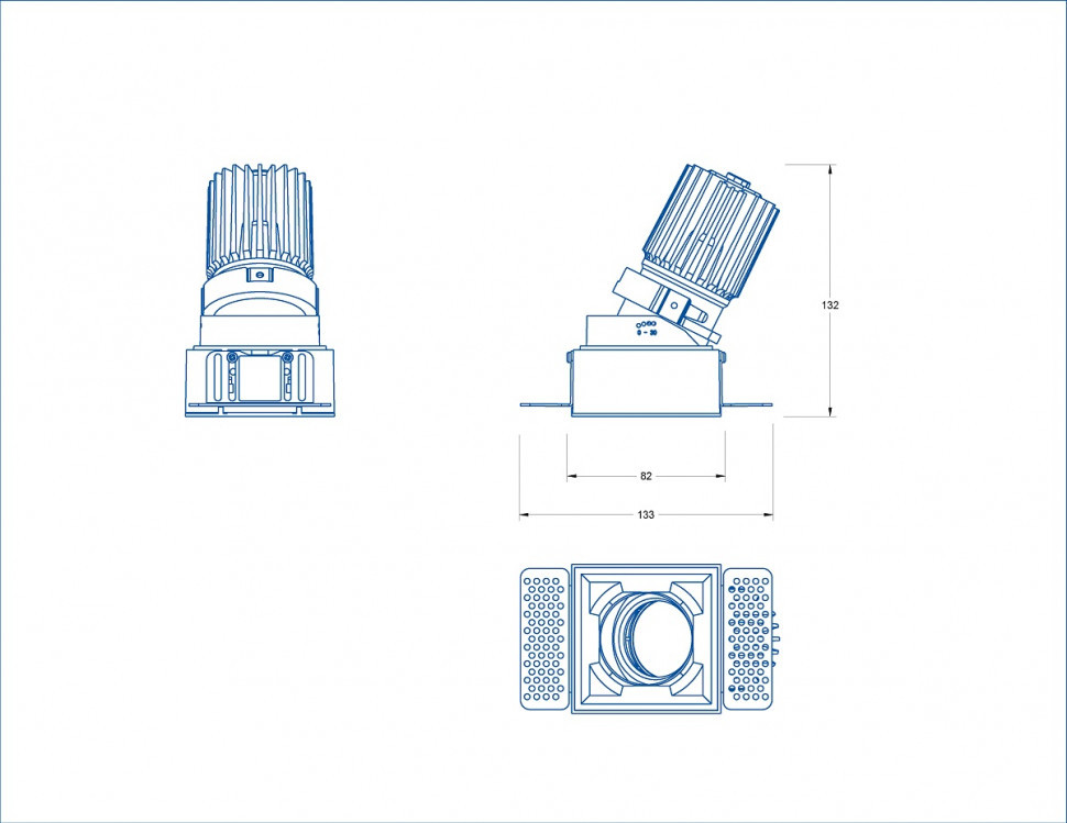 Встраиваемый светильник Fiberli MR1215 (квадратная рамка) 12130105