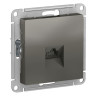Розетка Schneider Electric Atlas Design RJ-45 кат. 5е, сталь ATN000983