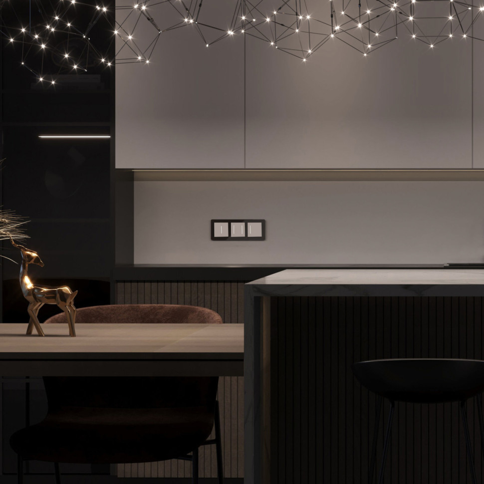 Сенсорный выключатель двухклавишный с подсветкой белый W4522001