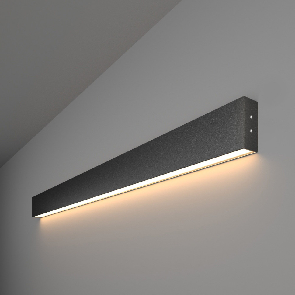 Линейный светодиодный накладной односторонний светильник 103см 20Вт 3000К черный LSG-02-1-8*103-16-3000-MSh