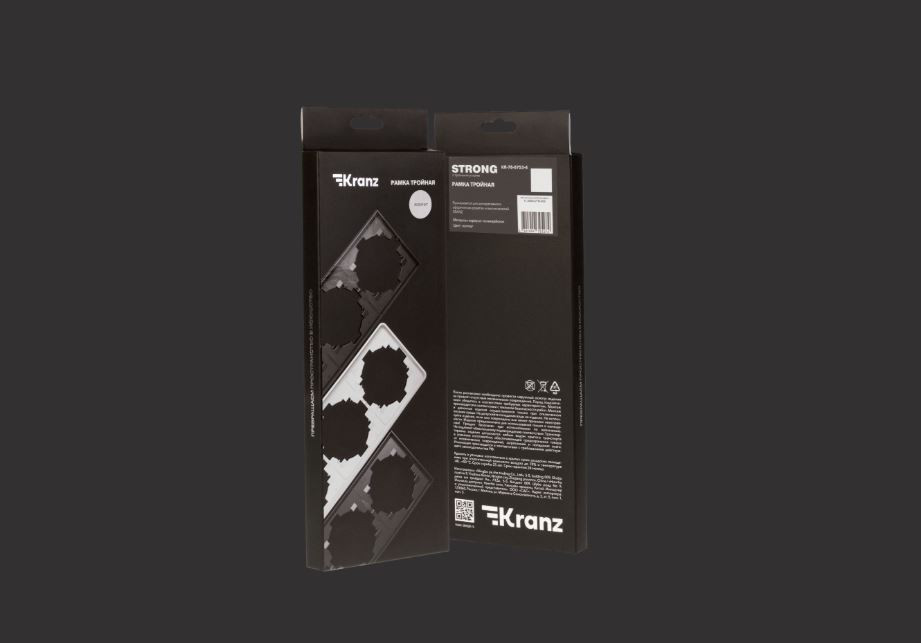 KRANZ Рамка STRONG 3-постовая жемчуг KR-78-0753-4