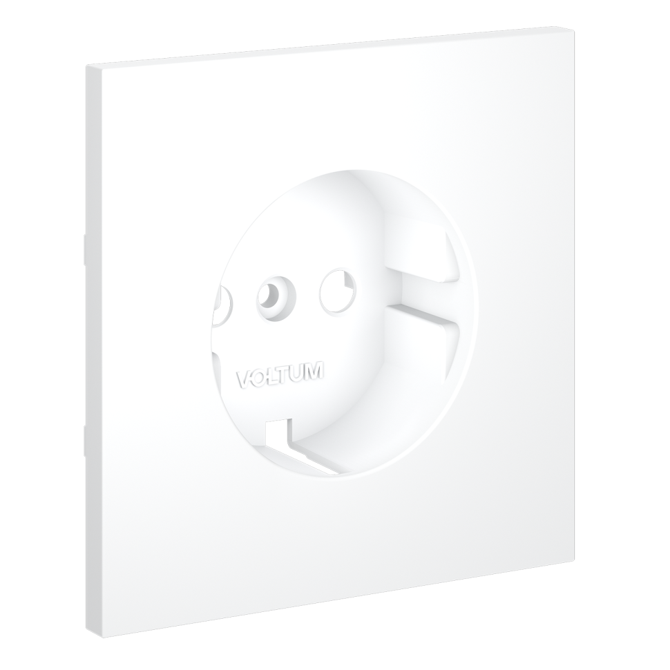 Накладка для розетки с заземлением, S70 (белый матовый)