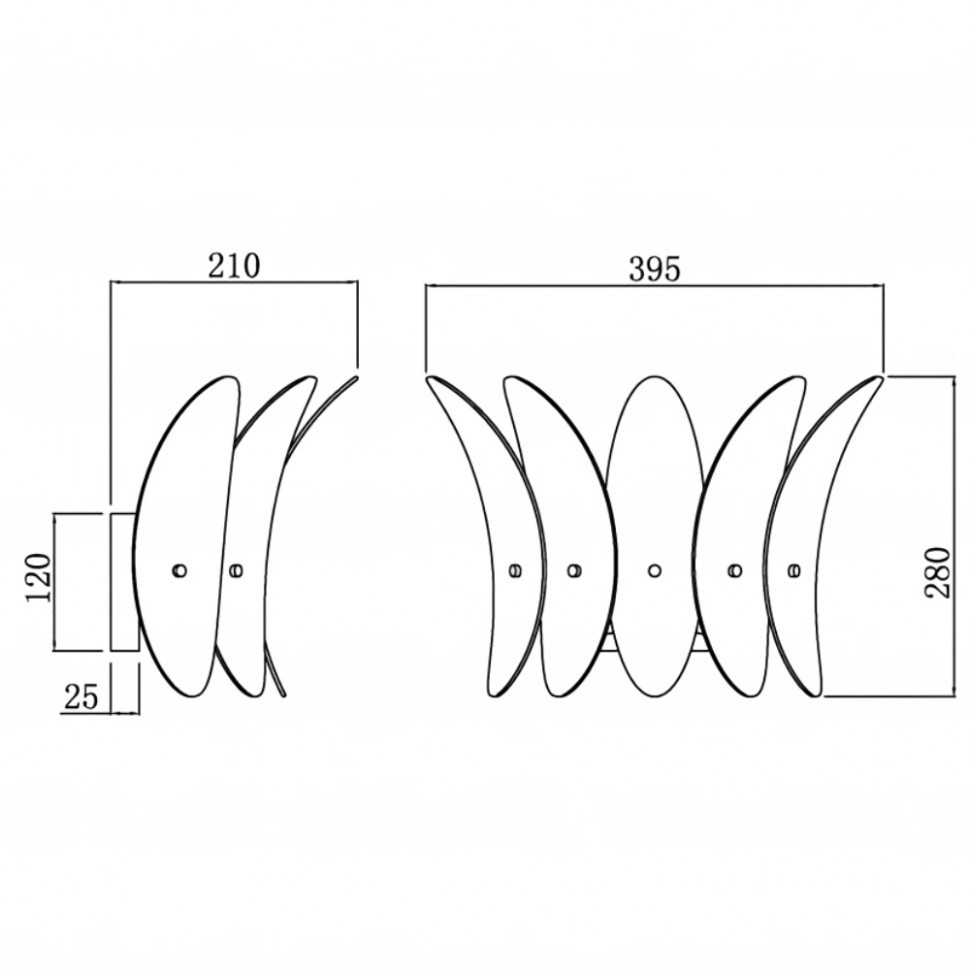 Настенный светильник iLamp Gramercy W15602-2 ANB+CL