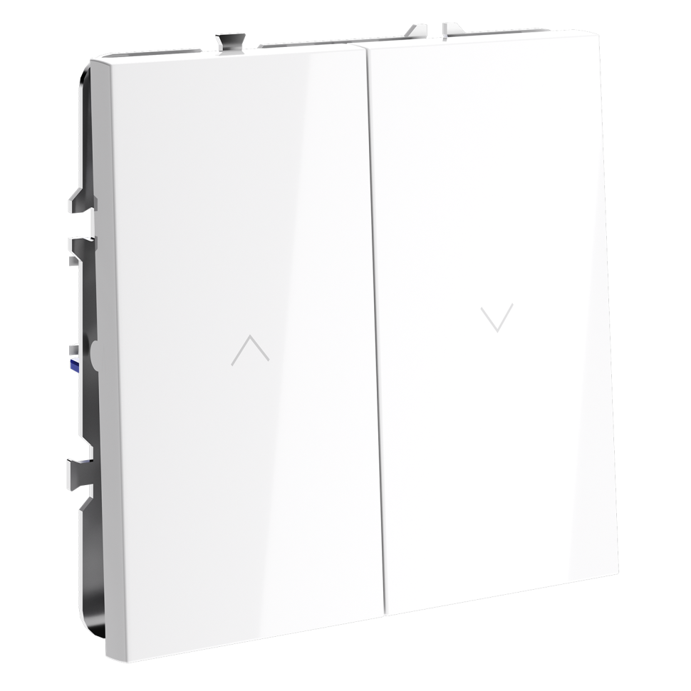 Выключатель встраиваемый VOLTUM S70 для жалюзи 10А, (белый глянцевый)