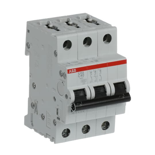 Автоматический выключатель ABB S203-C40 3P 40А 6kA (2CDS253001R0404)