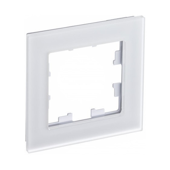 Рамка Systeme Electric Atlas Design Nature на 1 пост, матовое белое стекло ATN330101