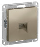 Розетка Systeme Electric Atlas Design RJ-45 кат. 5е, шампань ATN000583