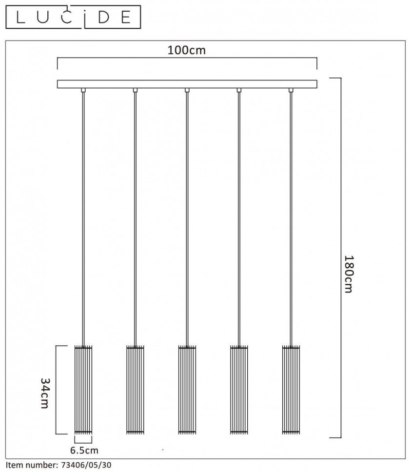 Подвесной светильник Lucide LIONEL 73406/05/30