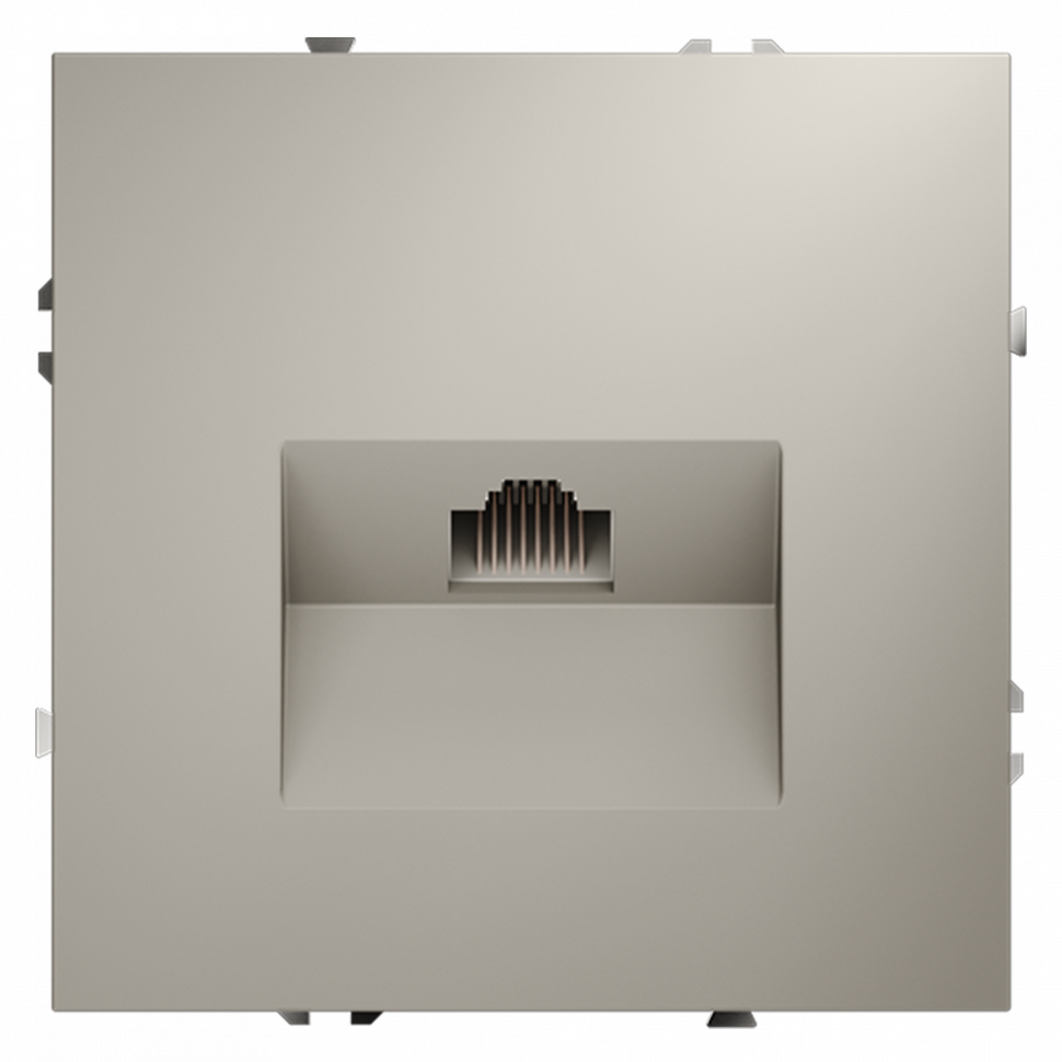 Розетка компьютерная встраиваемая VOLTUM S70 RJ45 кат.6, (кашемир) VLS060103